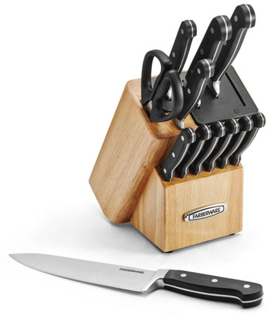 Farberware Forged Knives with Edgekeeper Self-Sharpening Sleeves
