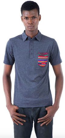 MMABON’ Ankara Pocket Polo