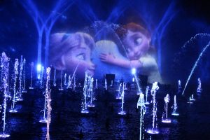 Disney World of Color displaying a scene from Frozen