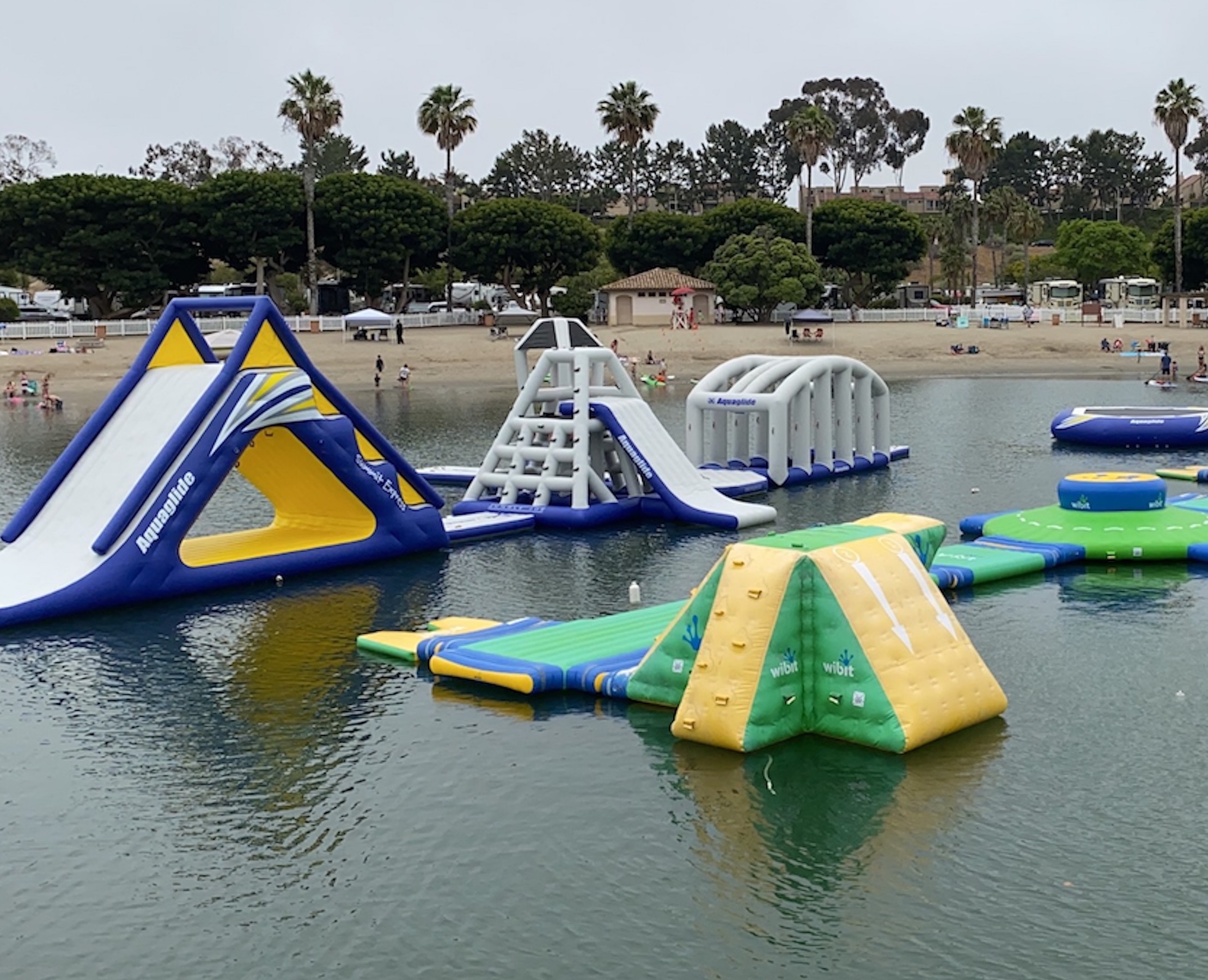 Newport Dunes Inflatable Water Park Opens